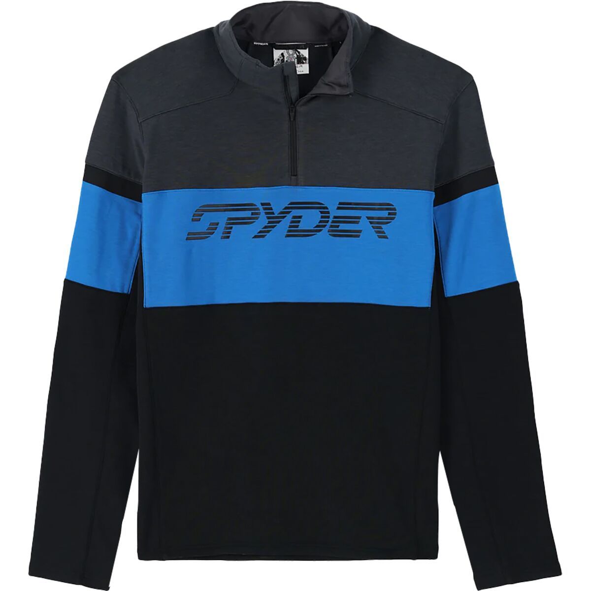 Backcountry Spyder Speed 1/2-Zip Fleece Jacket - Men's Black Collegiate, XL