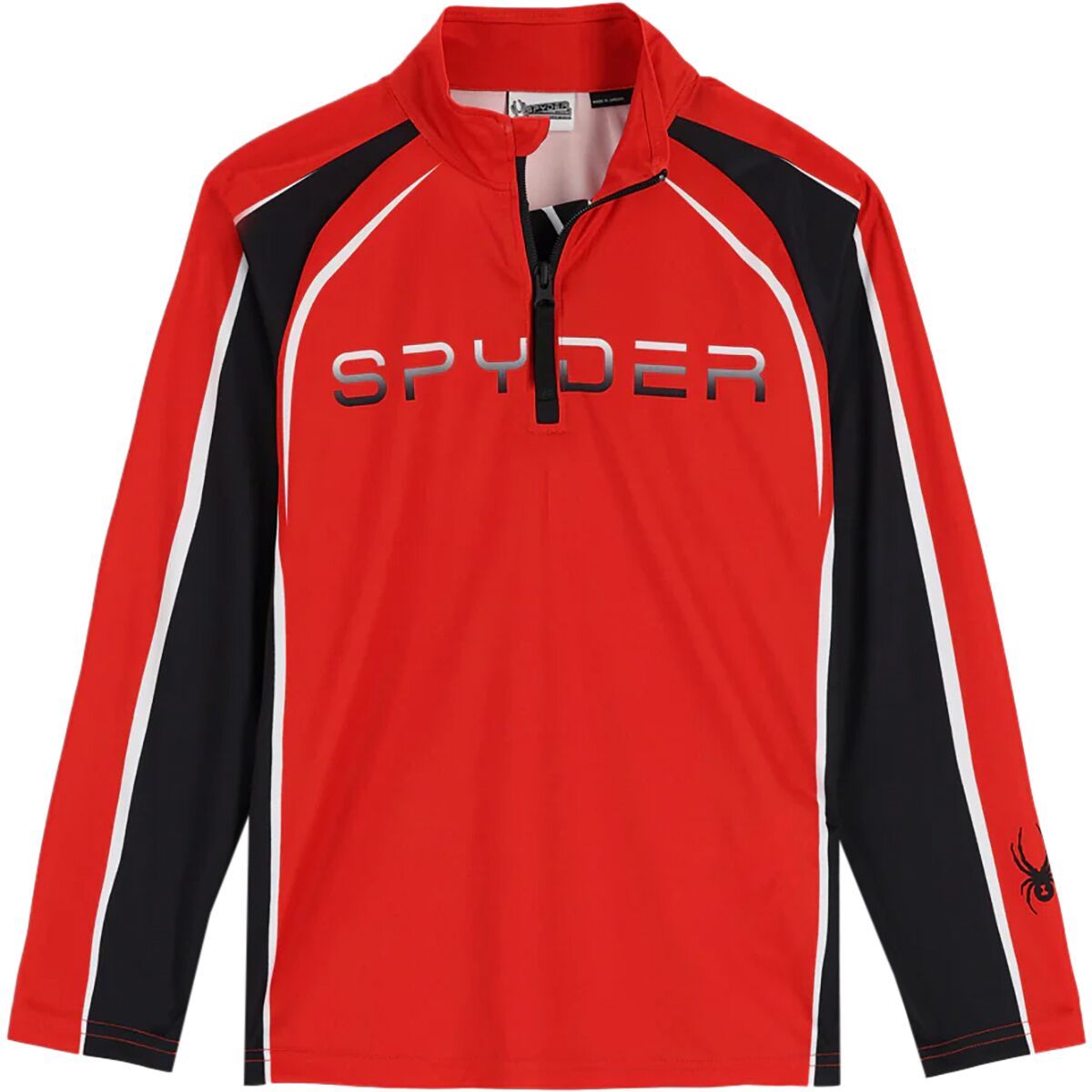 Spyder Downhill Half Zip Baselayer Top - Boys' Volcano, M