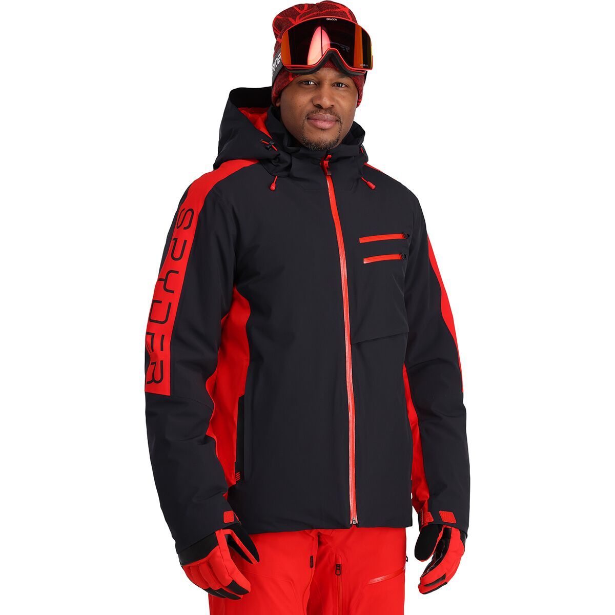 Spyder Orbiter GTX Jacket - Men's Black Volcano, XXL