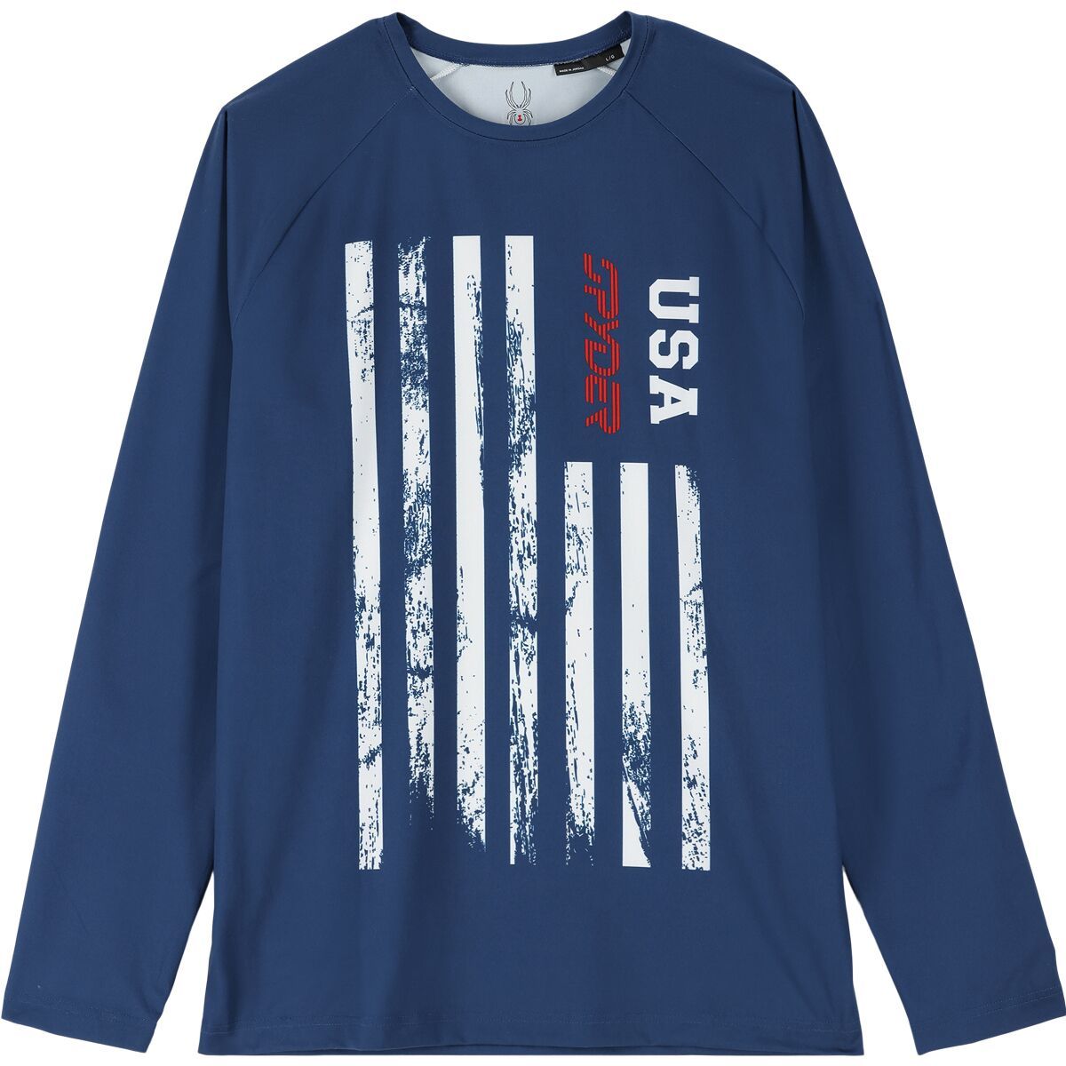 Spyder Pump Lightweight Crew Top - Men's Usa Abyss, M