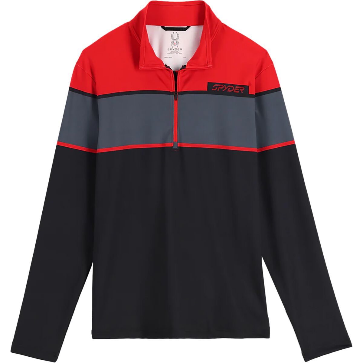 Spyder Spirit Of '78 Half-Zip Baselayer Top - Men's Volcano Black, XXL