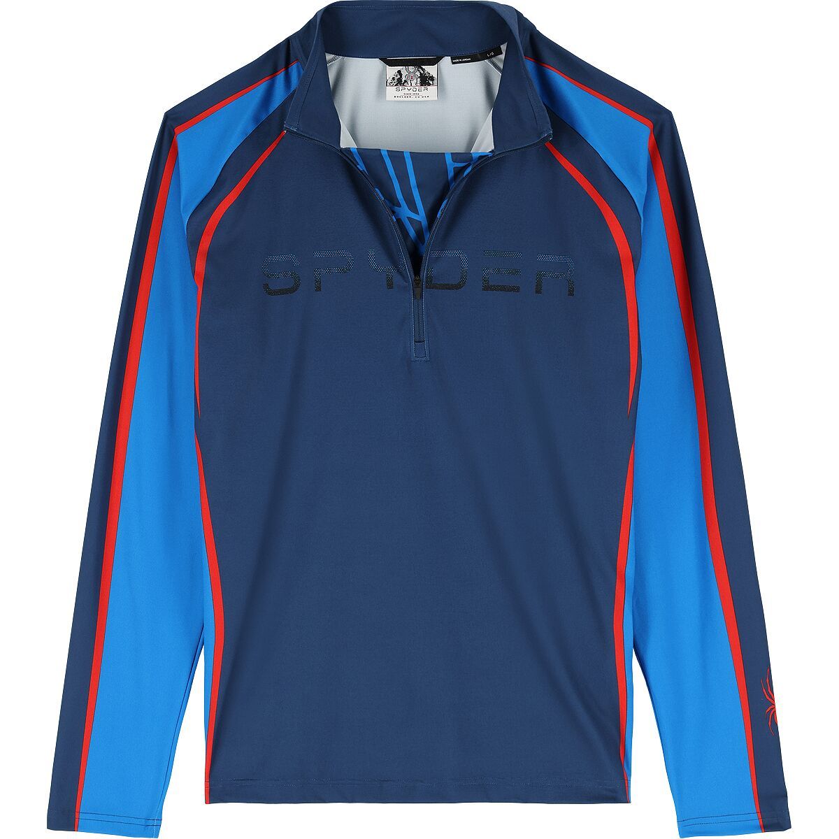 Spyder Throwback Half-Zip Baselayer Top - Men's Abyss Collegiate, XL