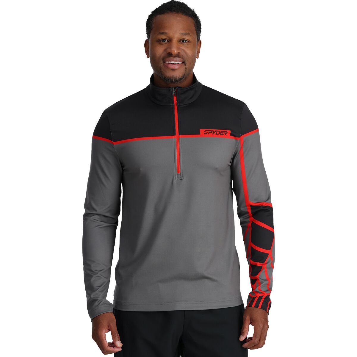 Spyder Capitol Zip T-Neck Top - Men's Polar, L