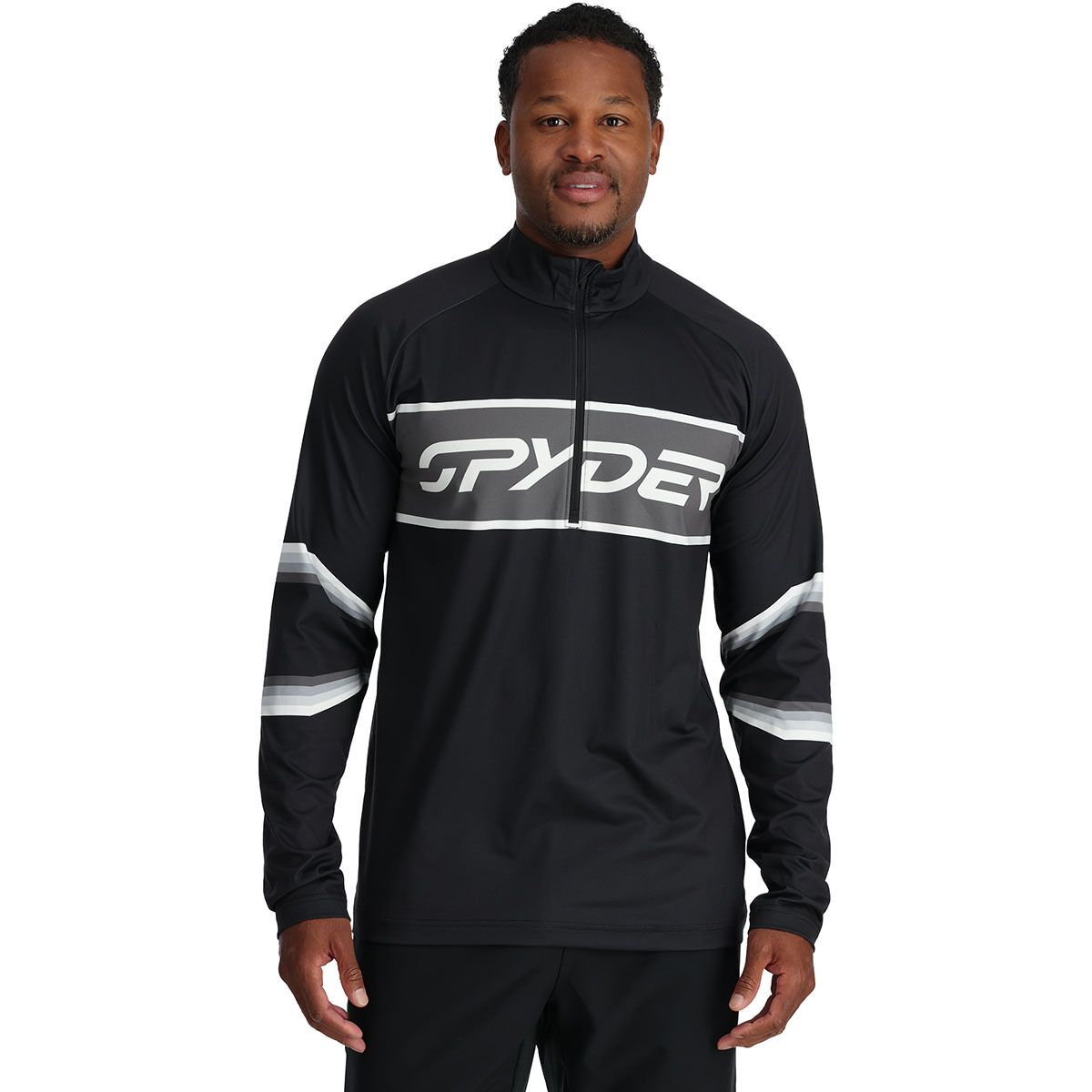 Spyder Premier Zip T-Neck Top - Men's Black, XL