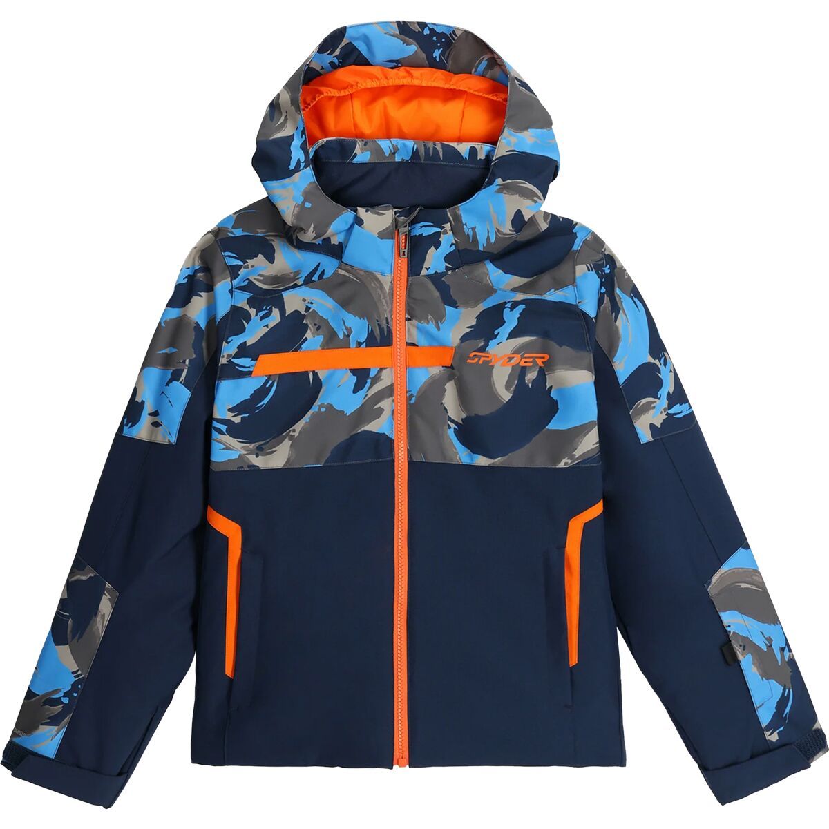 Image of Spyder Challenger Jacket - Kids' Camouflage Aether Blue, 16