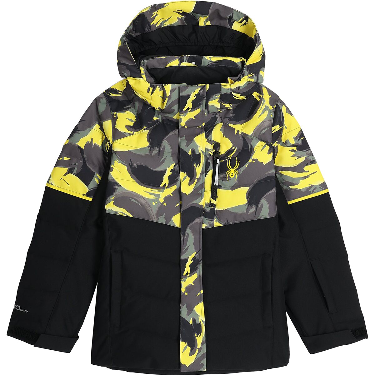 Spyder Spyder Impulse Synthetic Down Jacket - Kids' Camouflage Acid Yellow, 16