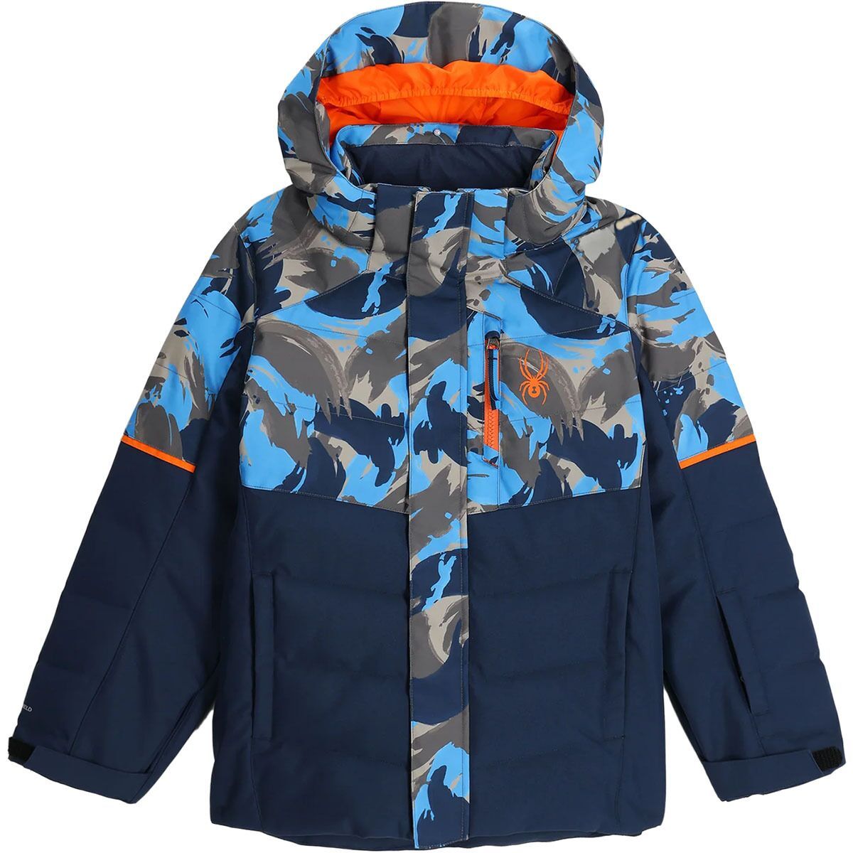 Image of Spyder Impulse Synthetic Down Jacket - Kids' Camouflage Aether Blue, 12