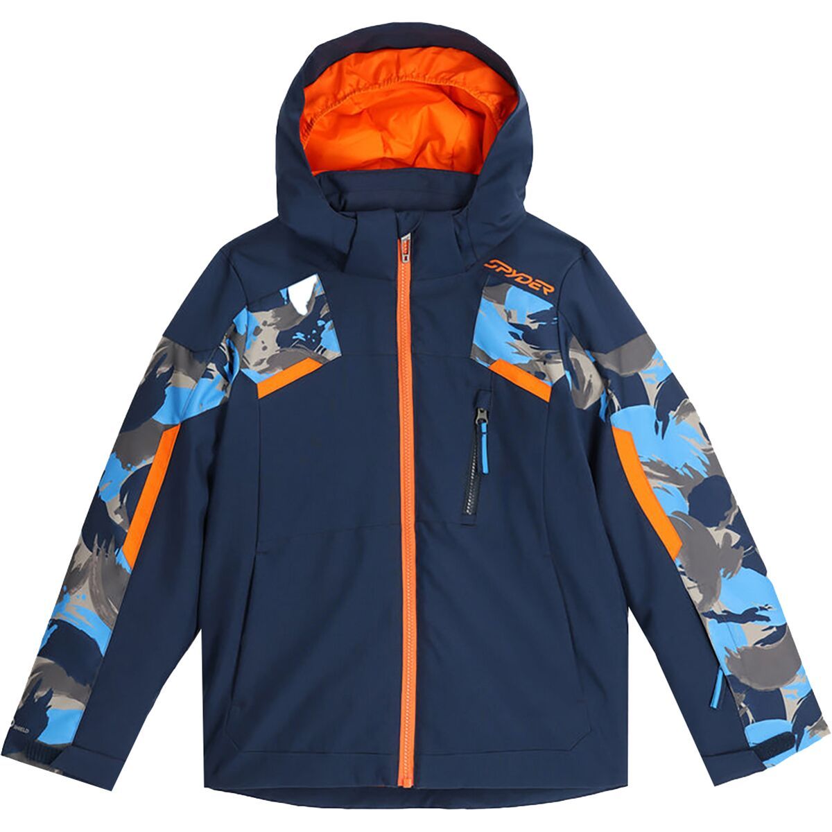 Image of Spyder Leader Jacket - Kids' Camouflage Aether Blue, 16