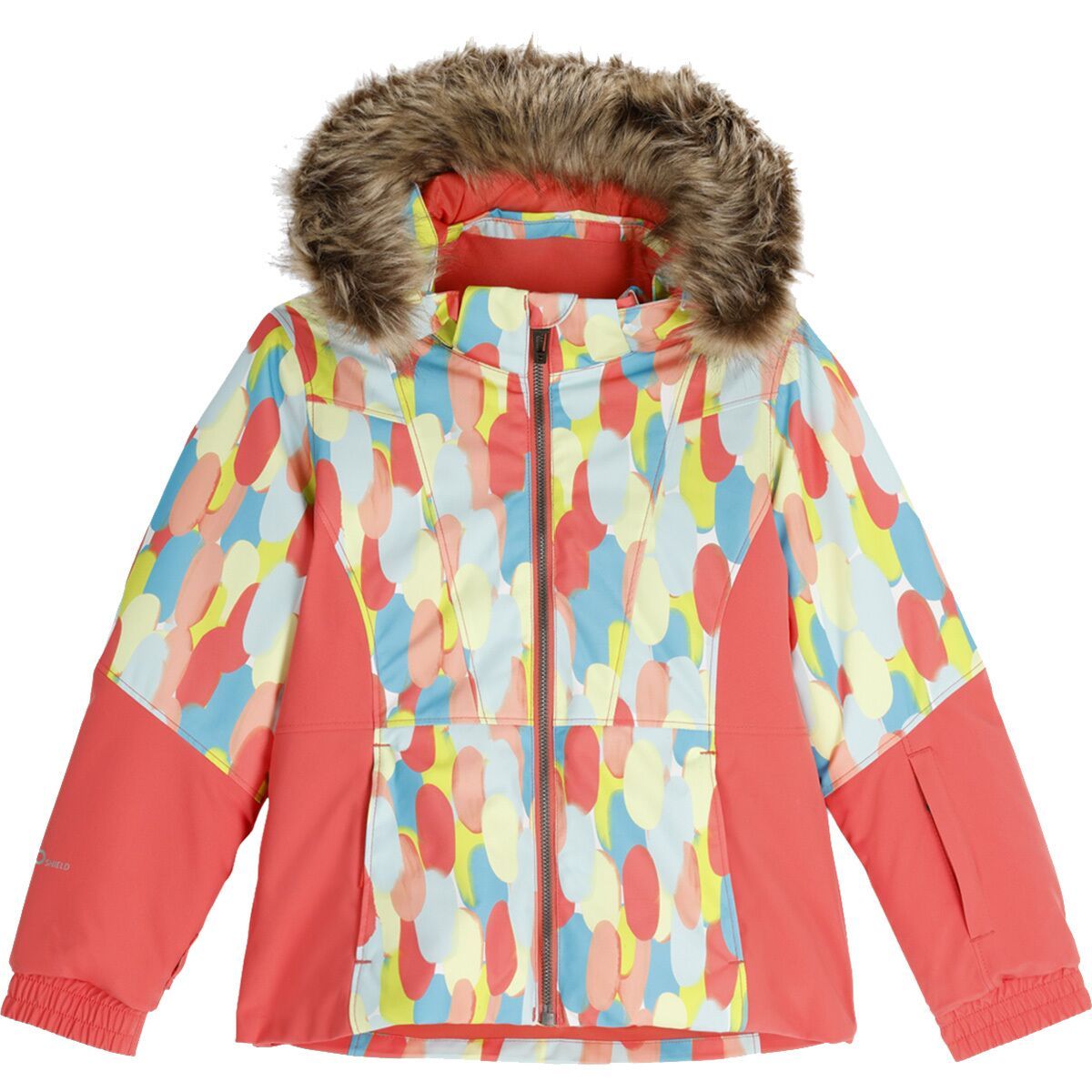 Image of Spyder Lola Jacket - Toddler Girls' Coral Haze Sprinkles, 3T