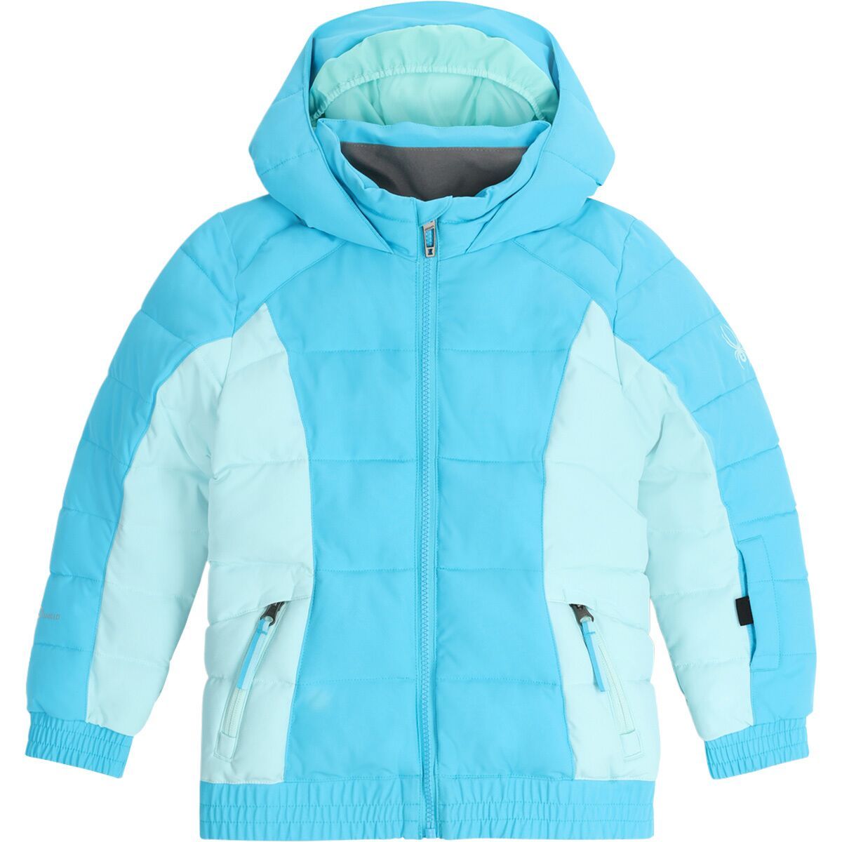 Image of Spyder Zadie Synthetic Down Jacket - Toddlers' Cyan Blue, 3T