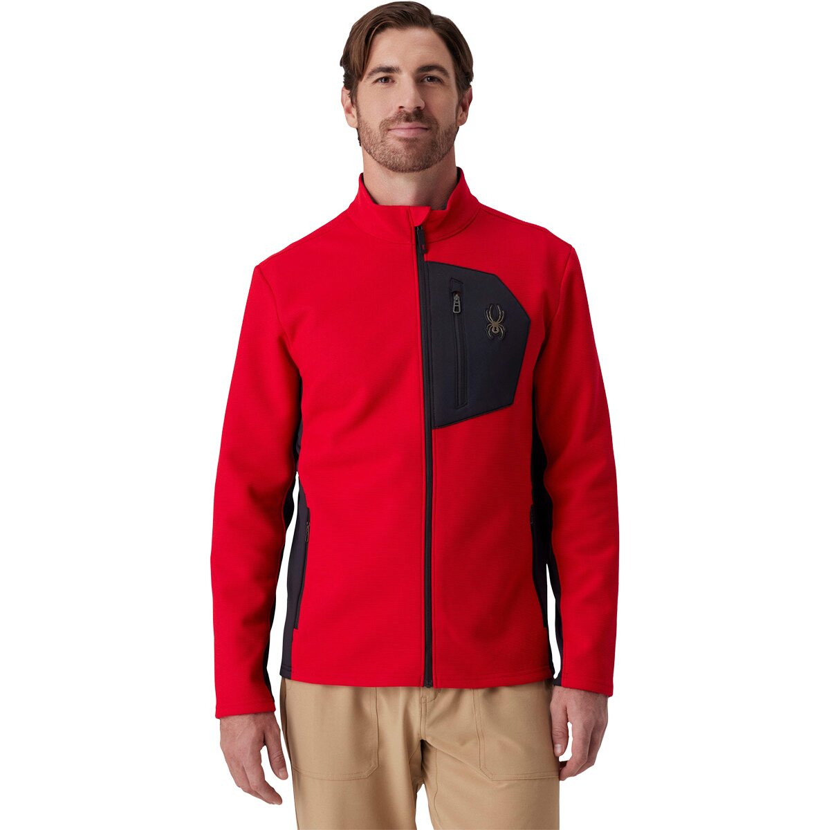 Image of Spyder Bandit Sweater Fleece Jacket - Men's Spyder Red, XL