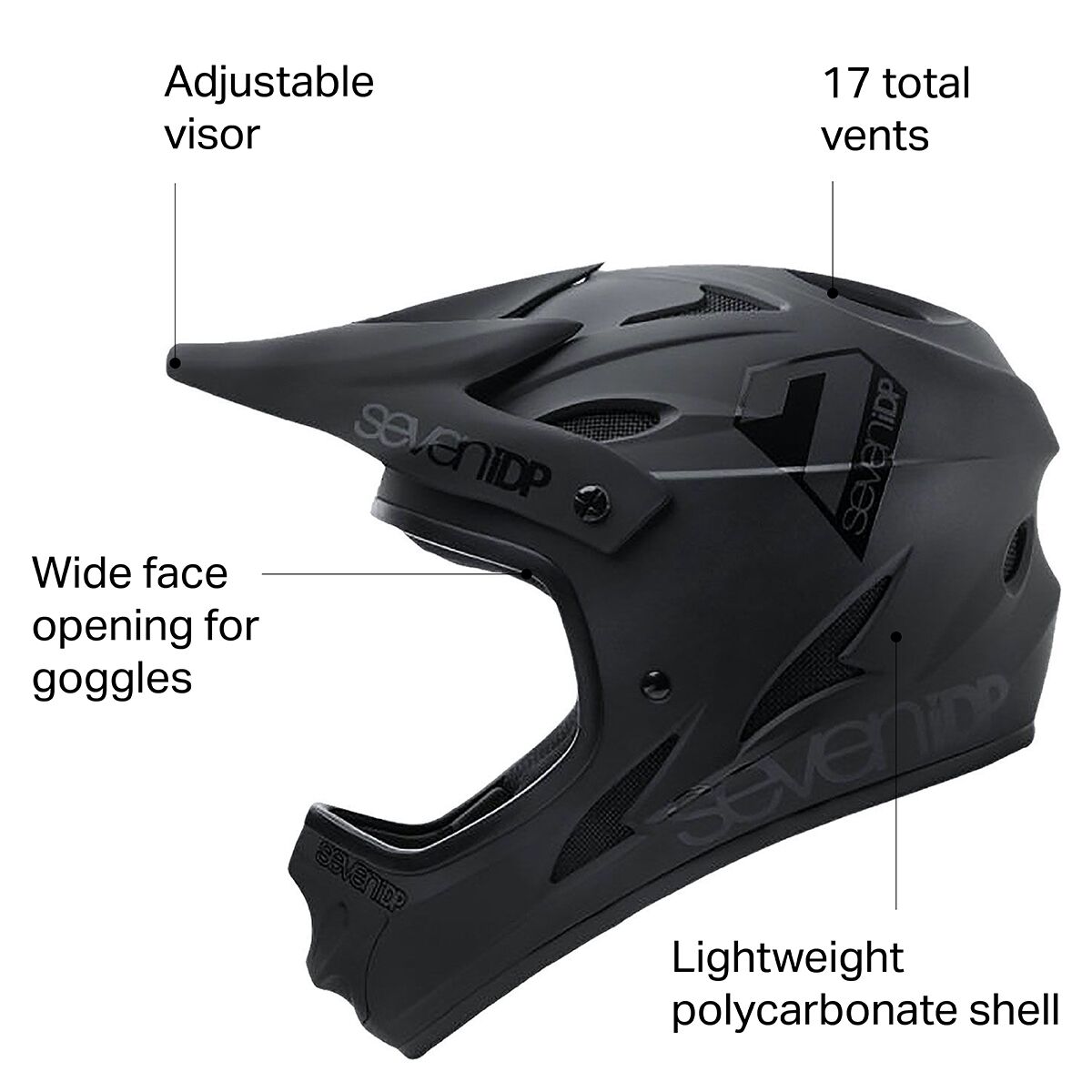 7 Protection M1 Helmet Matte Red/Black/White XL 7706-25-545 