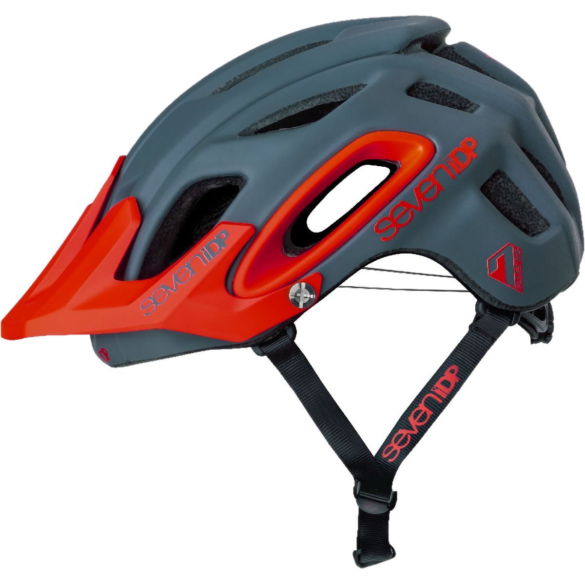 Image of 7 Protection M2 BOA Helmet Matt Graphite/Thruster Red, M/L