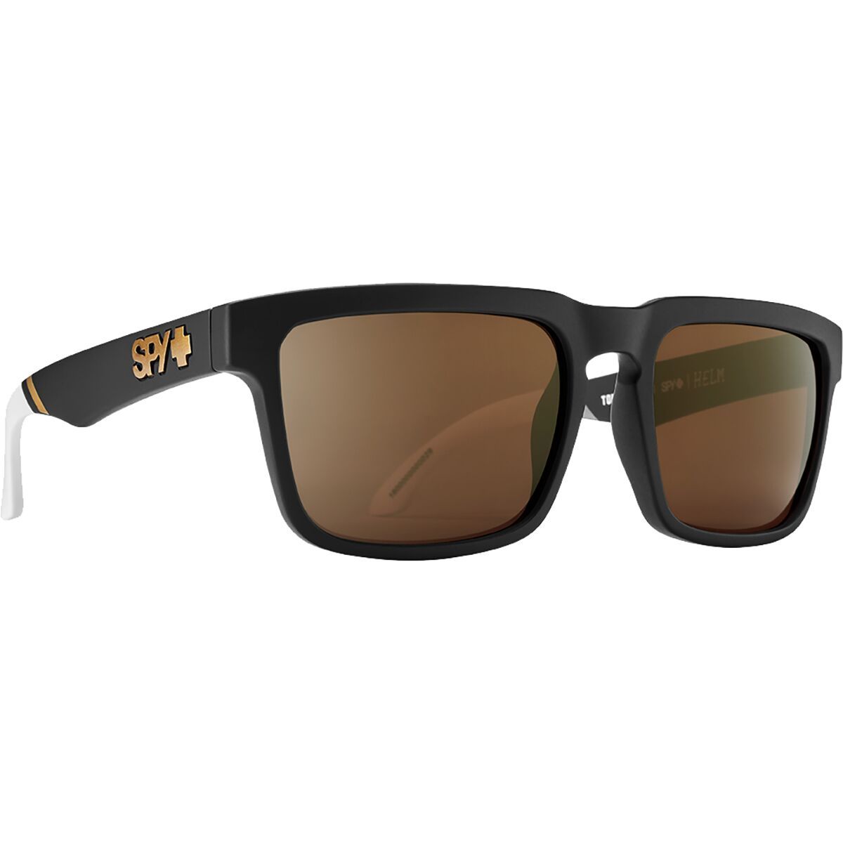 Image of Spy Helm Sunglasses Happy Bronze with Gold Spectra Mirror, One Size