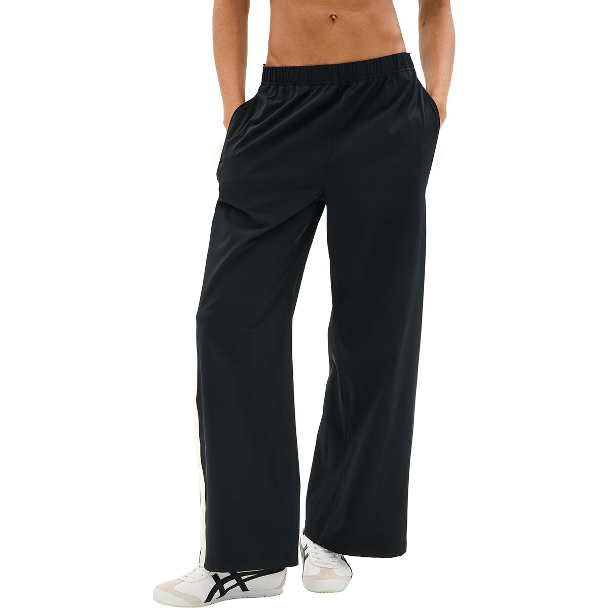 Image of Splits59 Jordan Nylon Twill Tearaway Pant - Women's Black/Creme, M