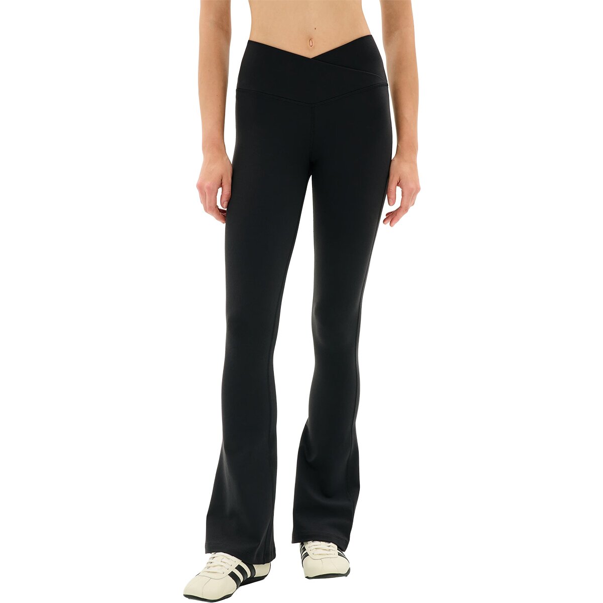 Image of Splits59 Raquel Crossover Supplex Flare Pant - Women's Black, XL