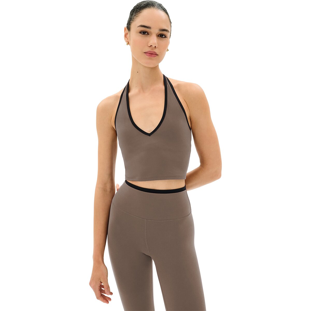 Image of Splits59 Rory Airweight Halter Bralette - Women's Lentil/Black, L