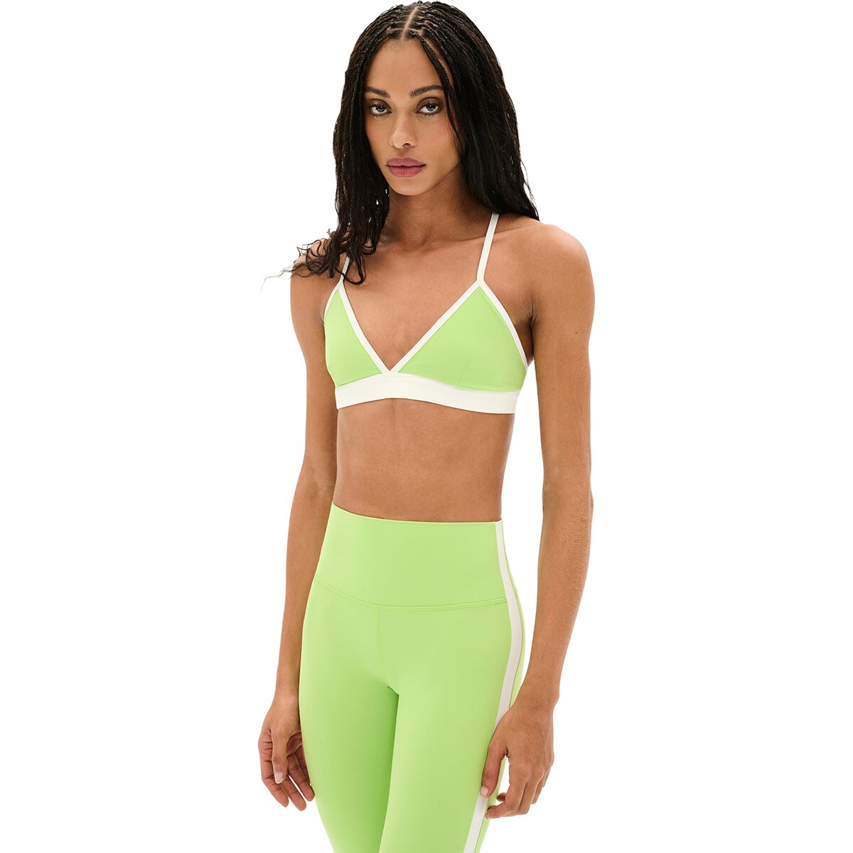 Image of Splits59 Sage Rigor Bra - Women's Limeade/White, L