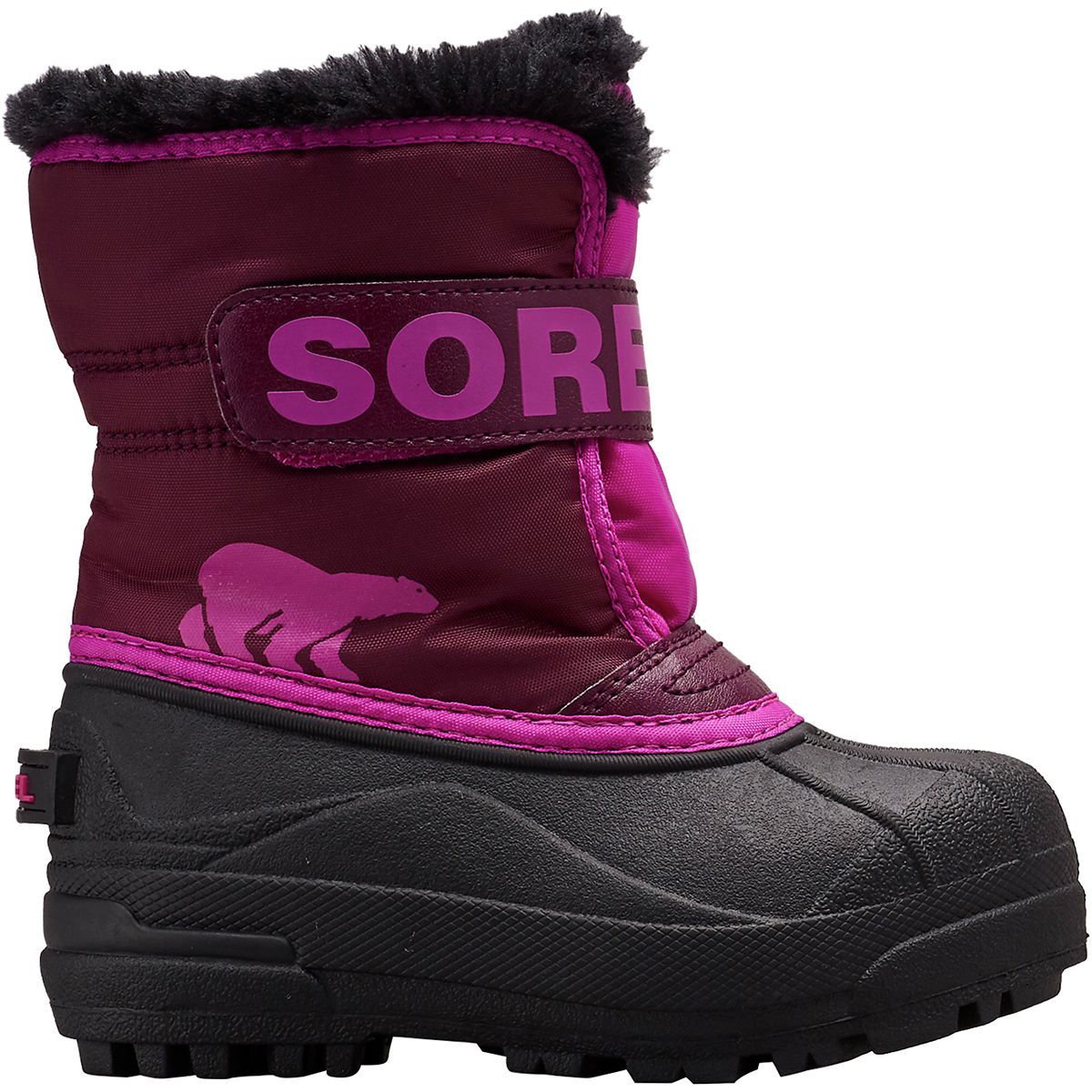 Sorel Snow Commander Boot - Toddler Girls' Purple Dahlia/Groovy Pink, 7.0