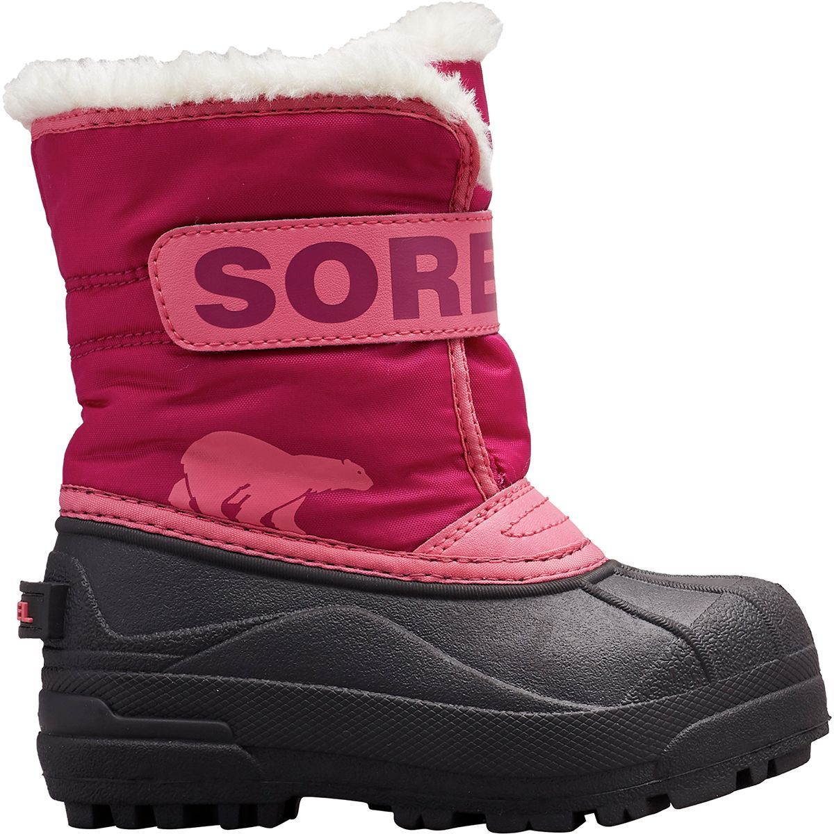 Sorel Snow Commander Boot - Toddler Girls' Tropic Pink/Deep Blush, 7.0