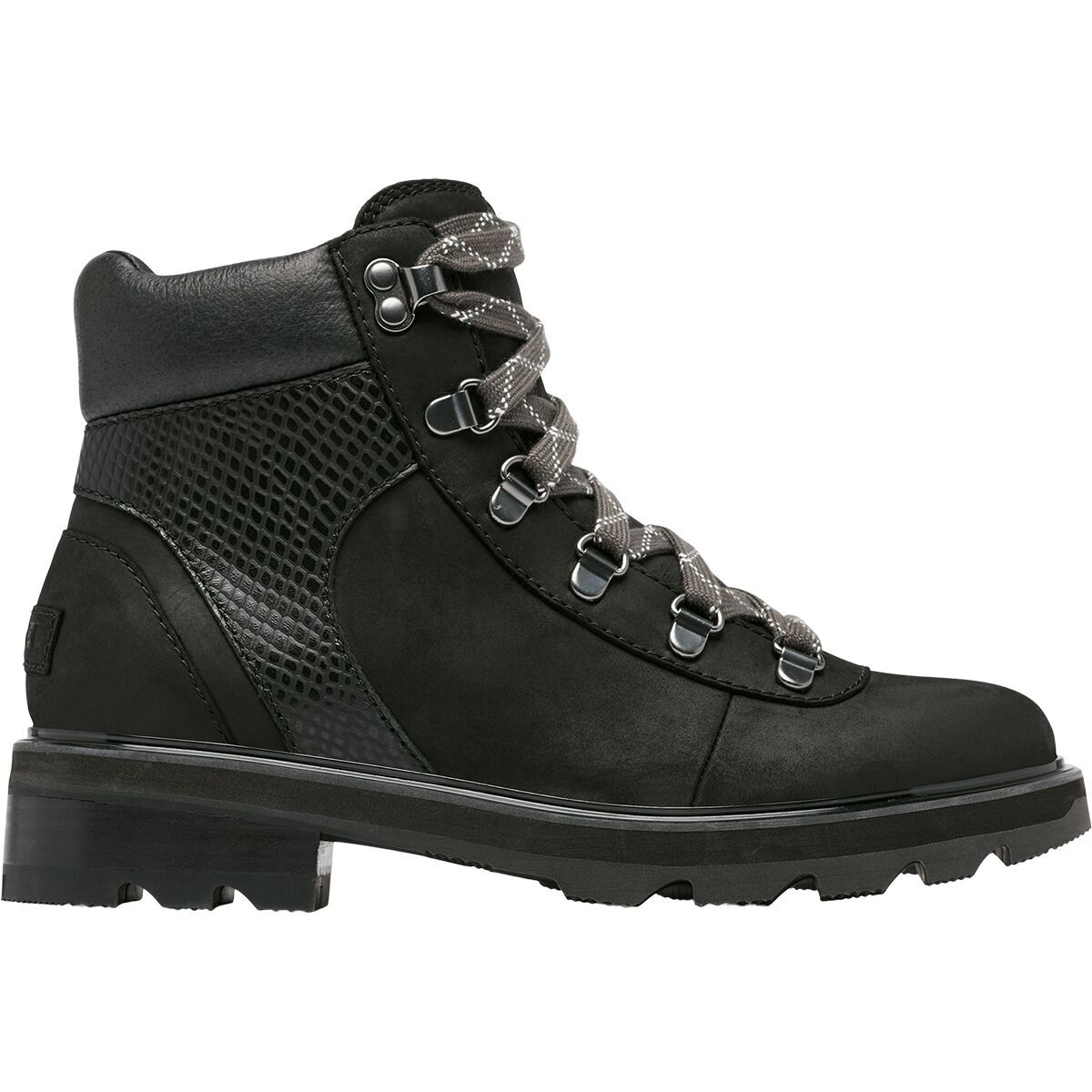Image of SOREL Lennox Hiker Stkd WP Boot - Women's Black/Gum 2, 9.5