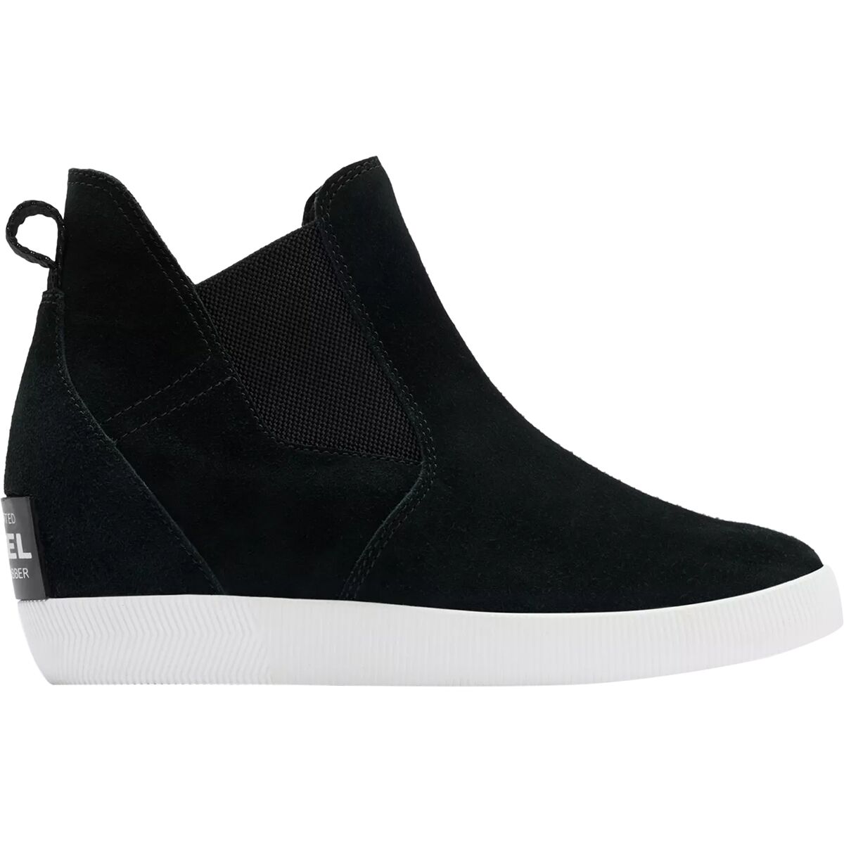 SOREL SOREL Out N About Slip-On Wedge II Boot - Women's Black/White, 9.5
