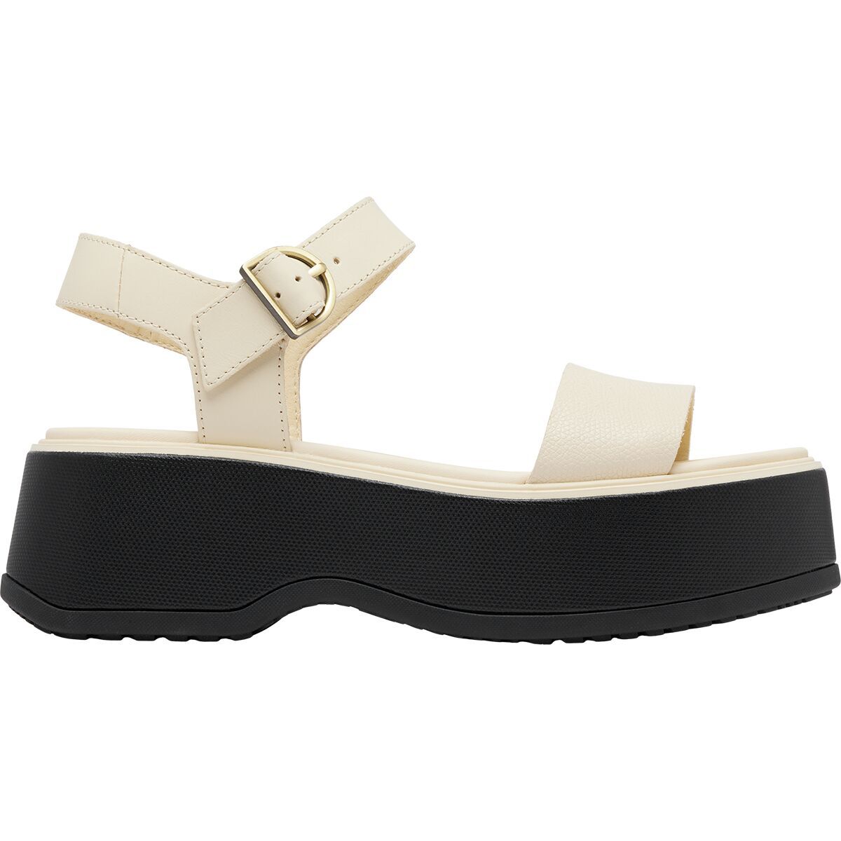 SOREL Dayspring Ankle Strap Sandal - Women's Honey White/Black, 8.5