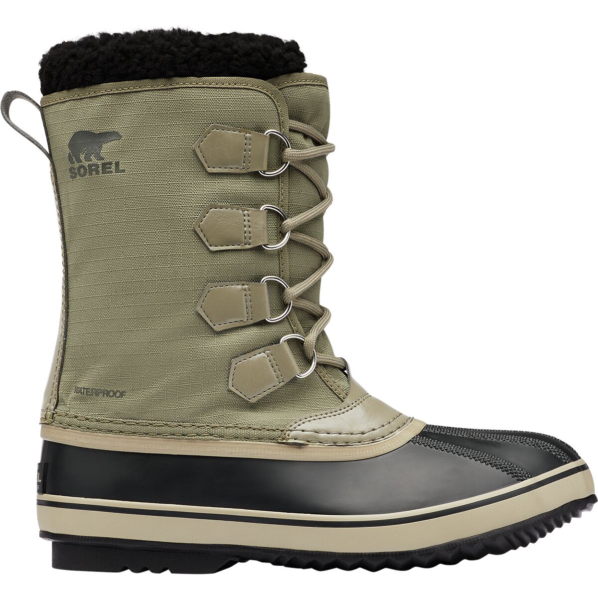 SOREL SOREL 1964 Pac Nylon WP Boot - Men's Black/Ancient Fossil, 7.5