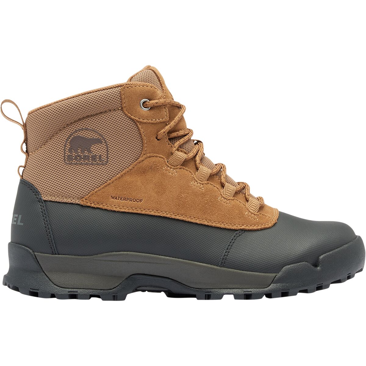 Image of SOREL Buxton Lite Lace Plus WP Boot - Men's Elk/Black, 10.0