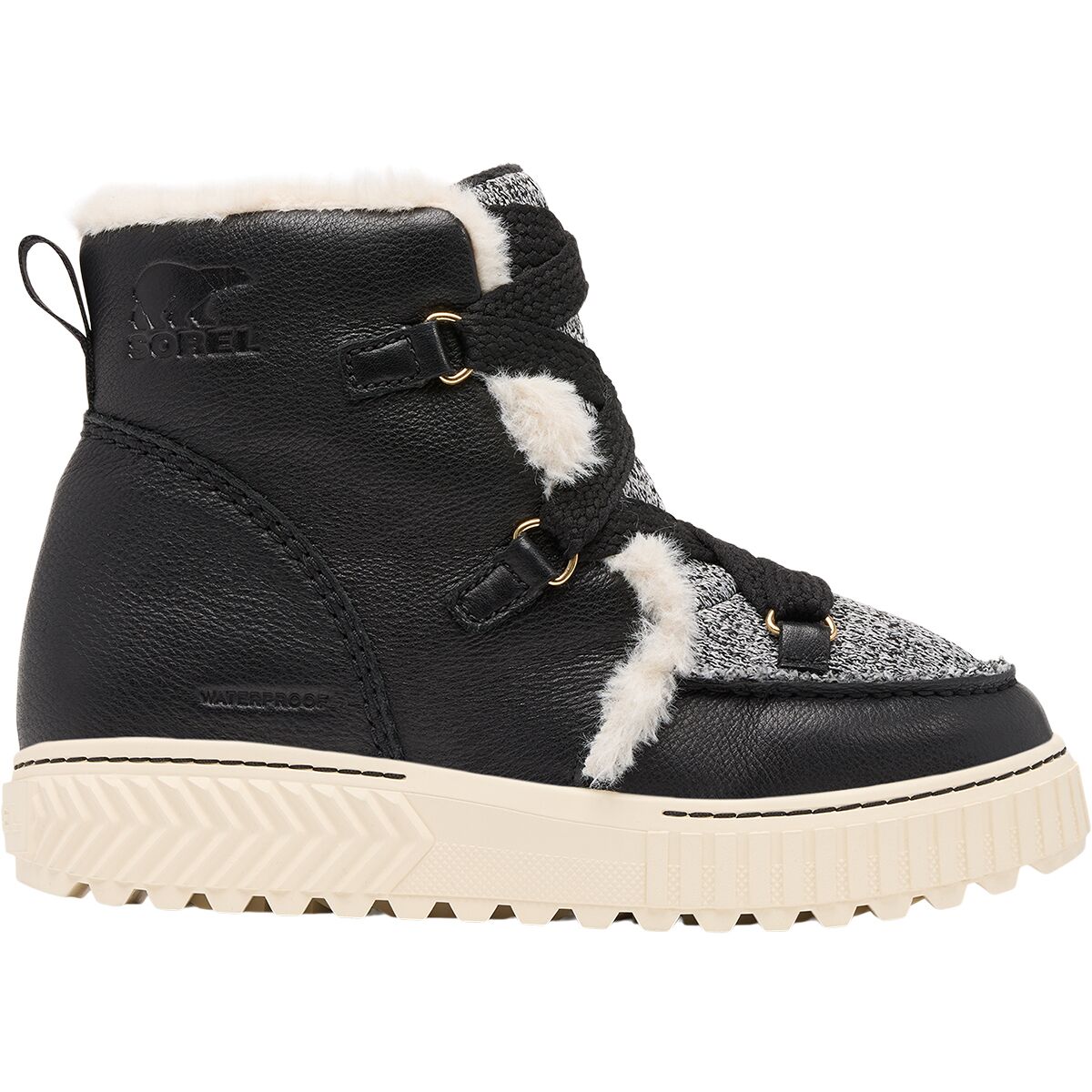 Image of SOREL Ona Ave Alpine Felt Synthetic WP Boot - Women's Black/Chalk, 8.0