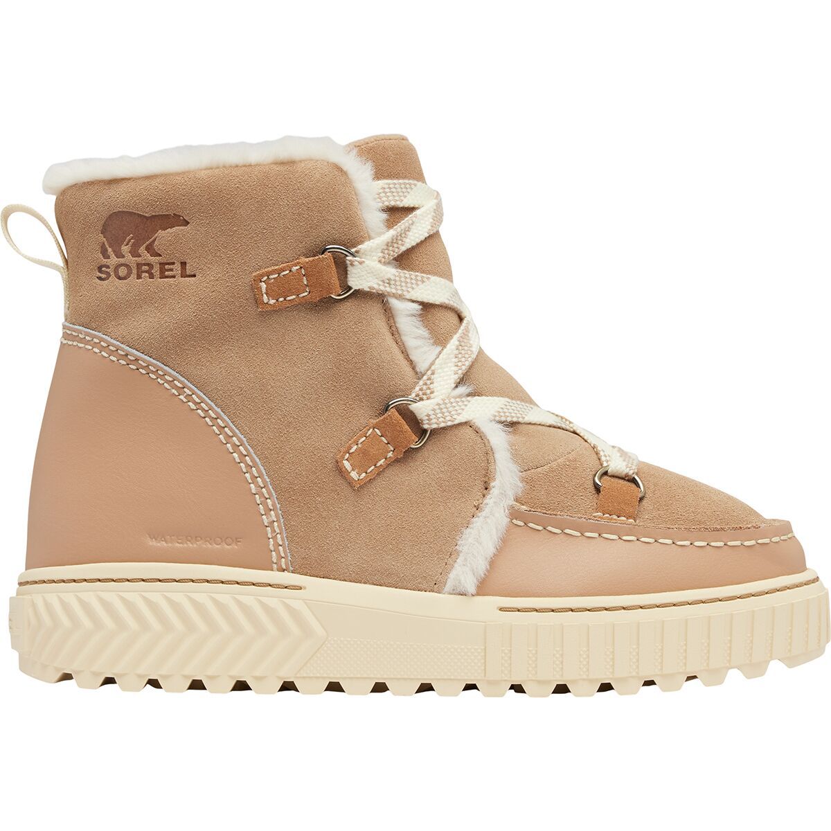 Image of SOREL Ona Ave Alpine Suede Synthetic WP Boot - Women's Dusty Tan/Tawny Buff, 10.0