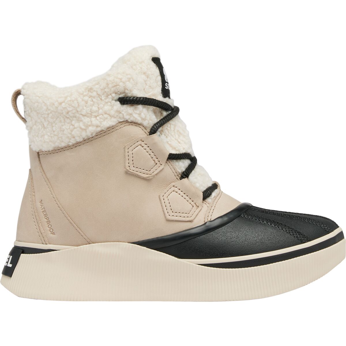 Image of SOREL Out N About IV Chillz Waterproof Boot - Women's Omega Taupe/Black, 7.5