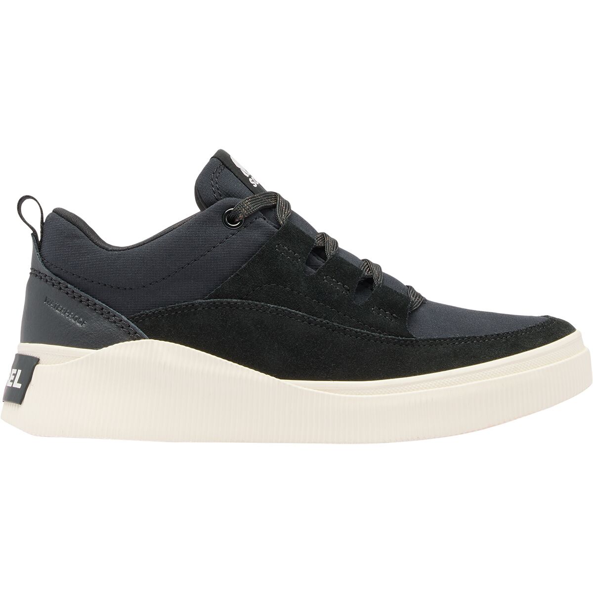 Image of SOREL Out N About IV Low WP Sneaker - Women's Black/Gum 2, 9.0