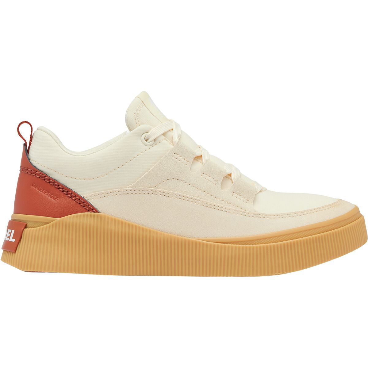 SOREL Out N About IV Low WP Sneaker - Women's Honey White/Sanguine, 9.0