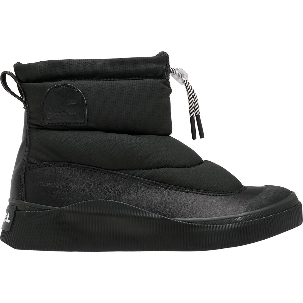 Image of SOREL Out N About IV WP Puffy Boot - Women's Black/Chalk, 8.0