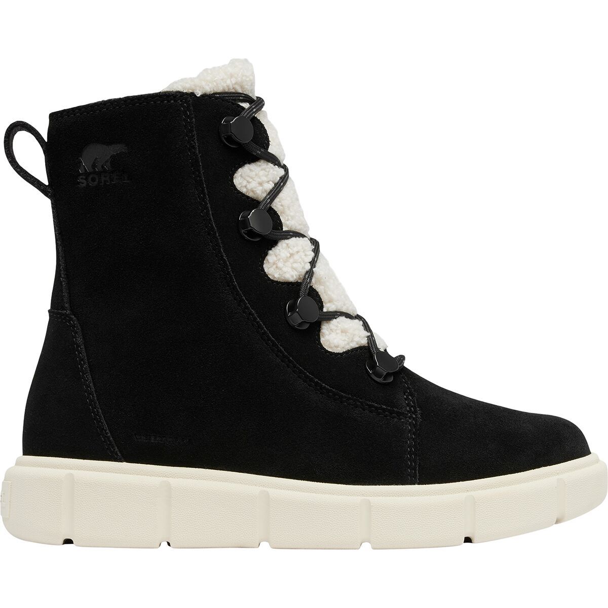 Image of SOREL Sorel Explorer III Joan Cozy WP Boot - Women's Black/Chalk, 9.0