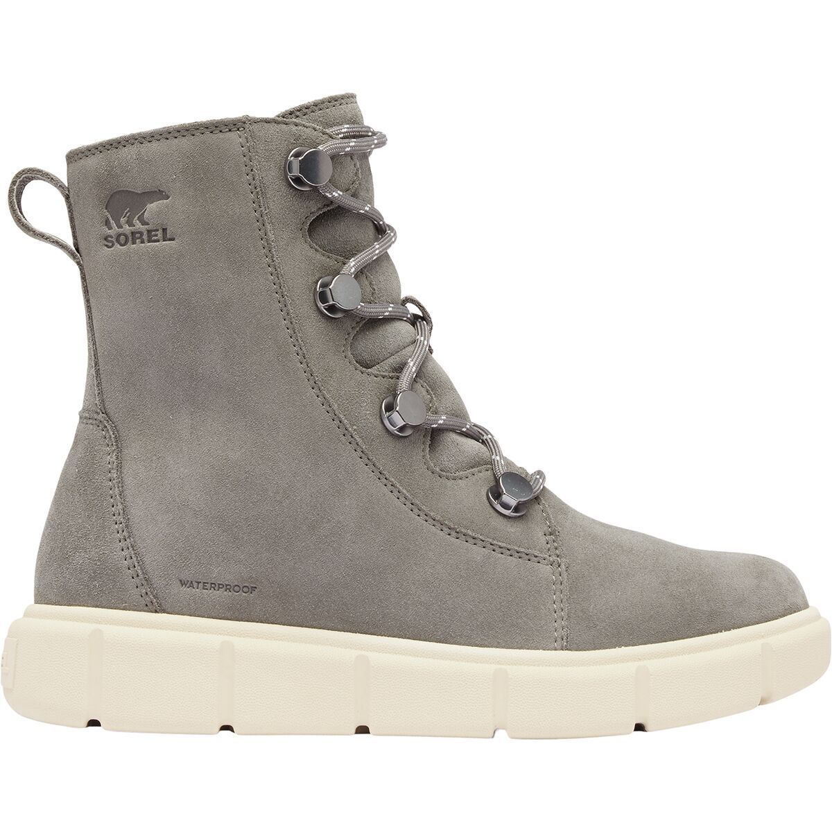 Image of SOREL Sorel Explorer III Joan WP Boot - Women's Quarry/Chalk, 7.5