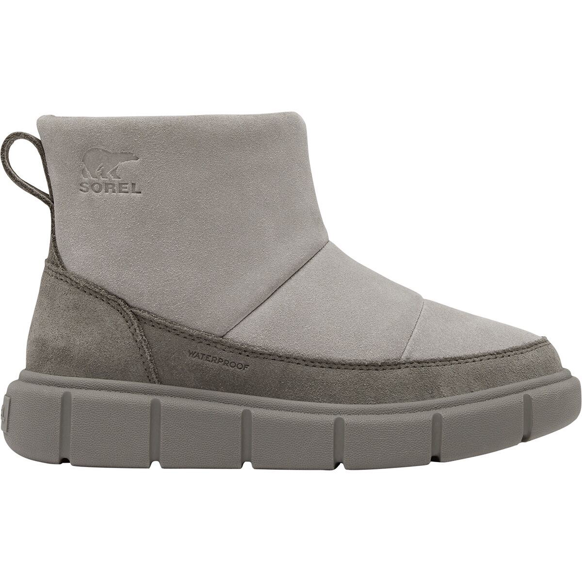SOREL SOREL Explorer III Slip-On WP Boot - Boys' Chrome Grey/Quarry, 2.0