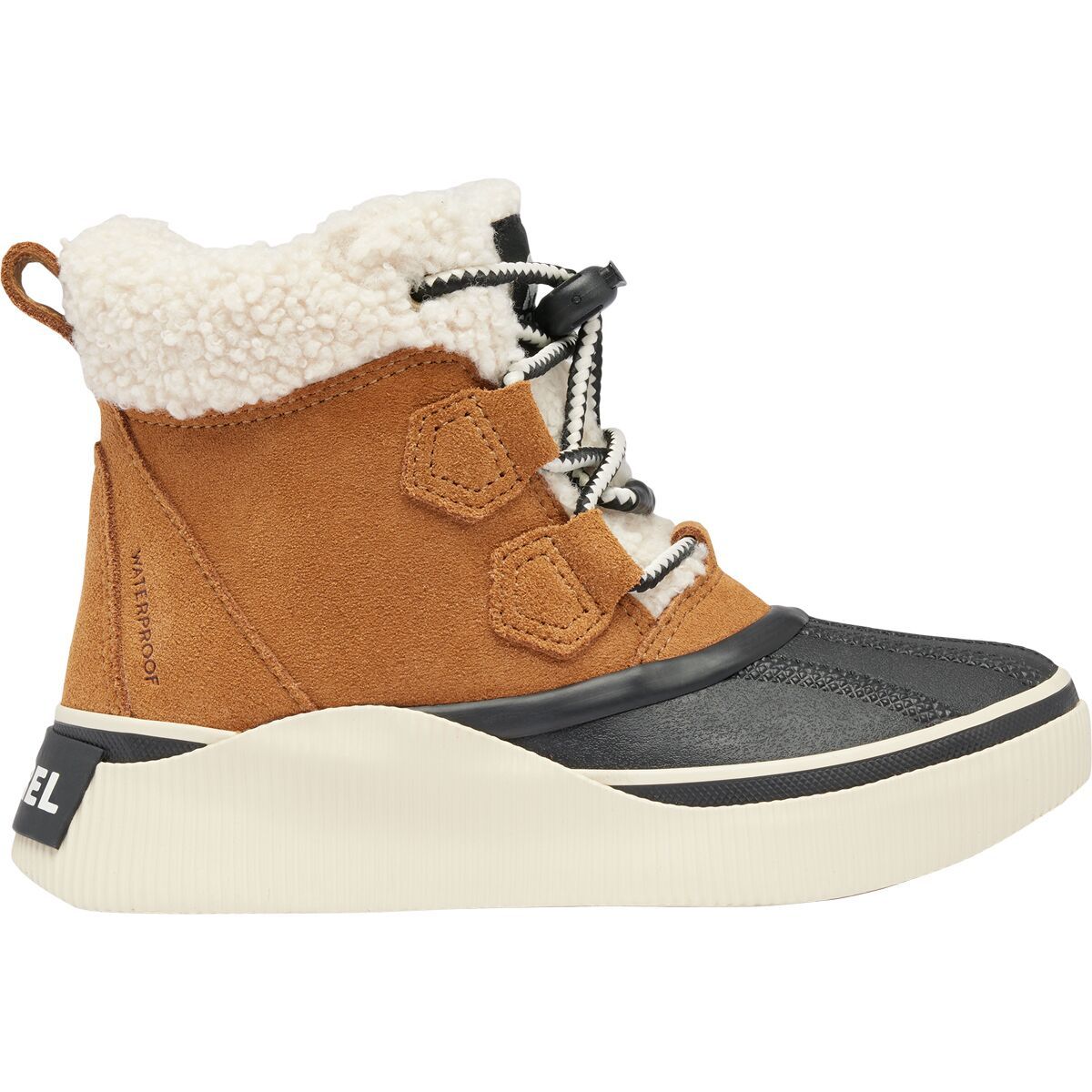 Image of SOREL Out N About IV Chillz WP Boot - Kids' Taffy/Black, 3.0