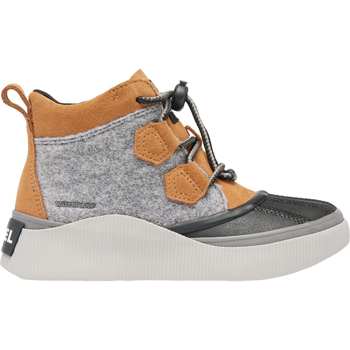 Image of SOREL Out N About IV Classic WP Boot - Kids' Taffy/Black2, 1.0