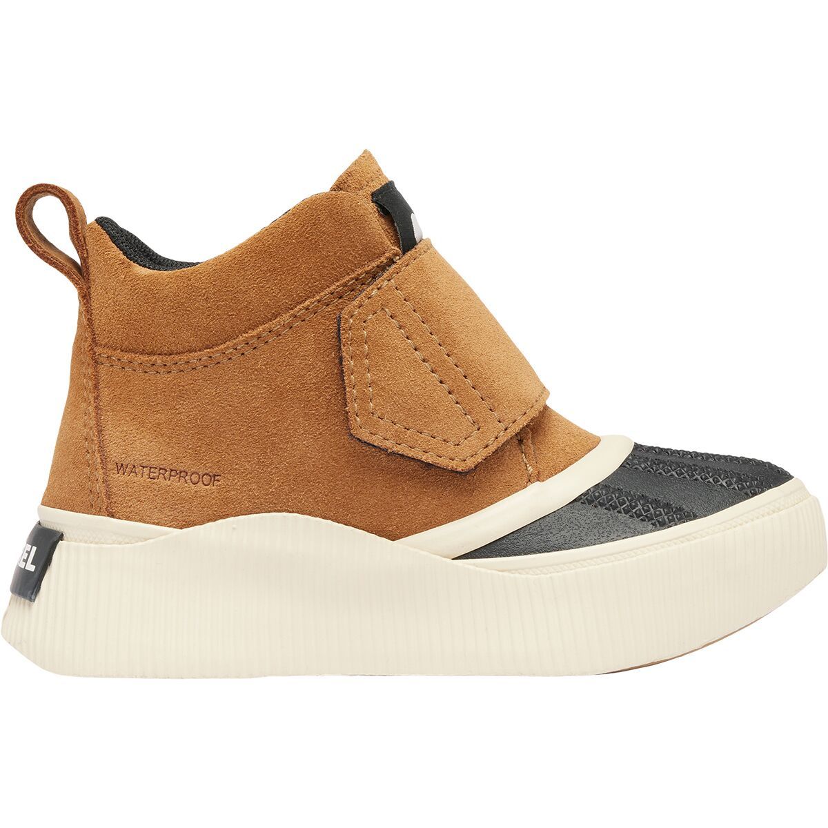 Image of SOREL Out N About IV Strap WP Boot - Little Kids' Taffy/Black, 13.0