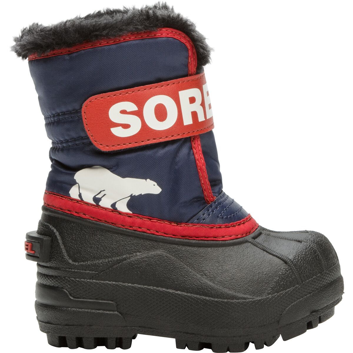 Image of SOREL Snow Commander Boot - Little Kids' Nocturnal/Sail Red, 12.0
