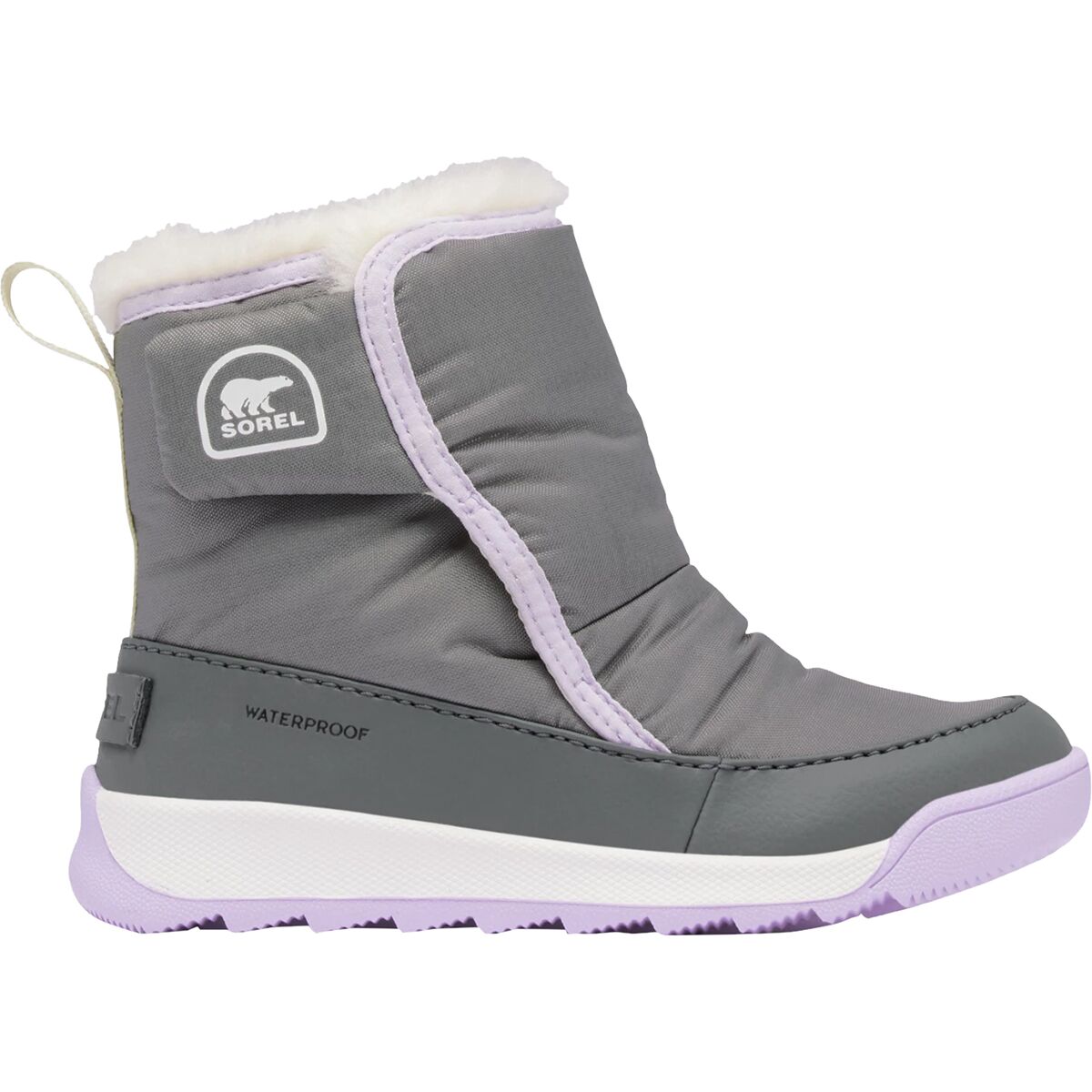 SOREL SOREL Whitney II Plus Bootie WP Boot - Toddler Girls' Quarry/Lavender Cloud, 4.0