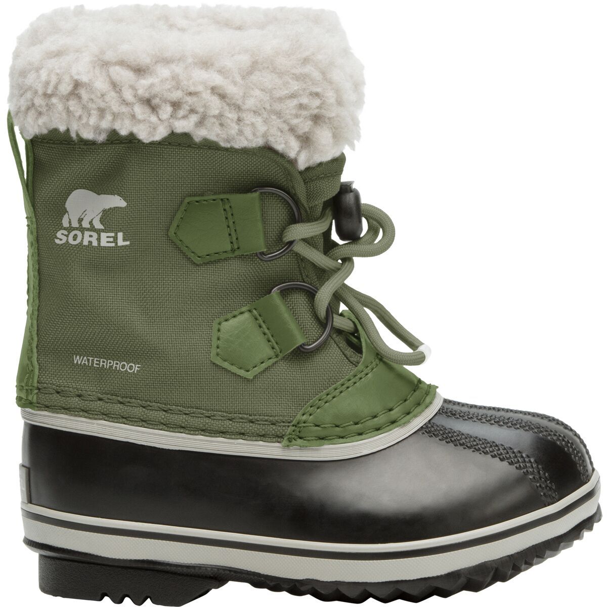 Image of SOREL Yoot Pac Nylon WP Boot - Kids' Hiker Green, 5.0