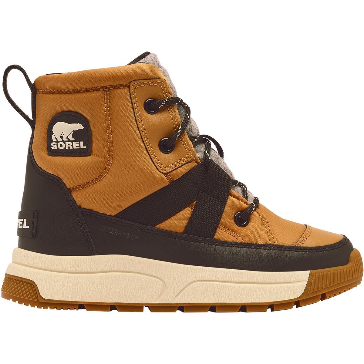 Image of SOREL Whitney III Mid WP Boot - Kids' Tawny Buff/Black, 1.0