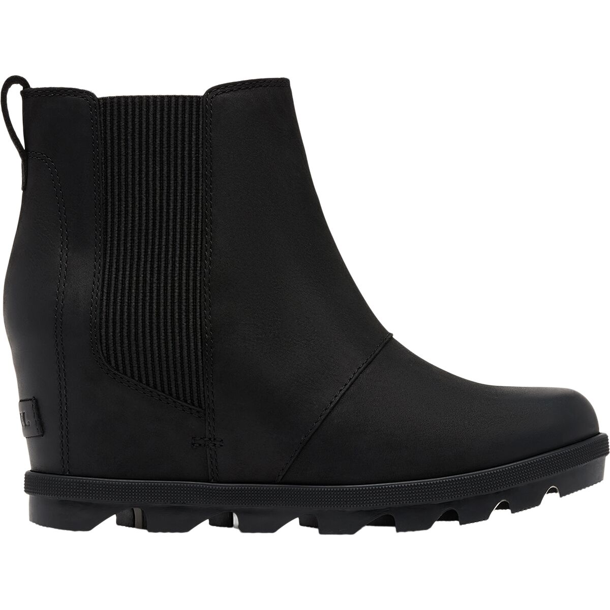 Image of SOREL Joan Rhapsody Chelsea Wedge Boot - Women's Black/Black, 9.5