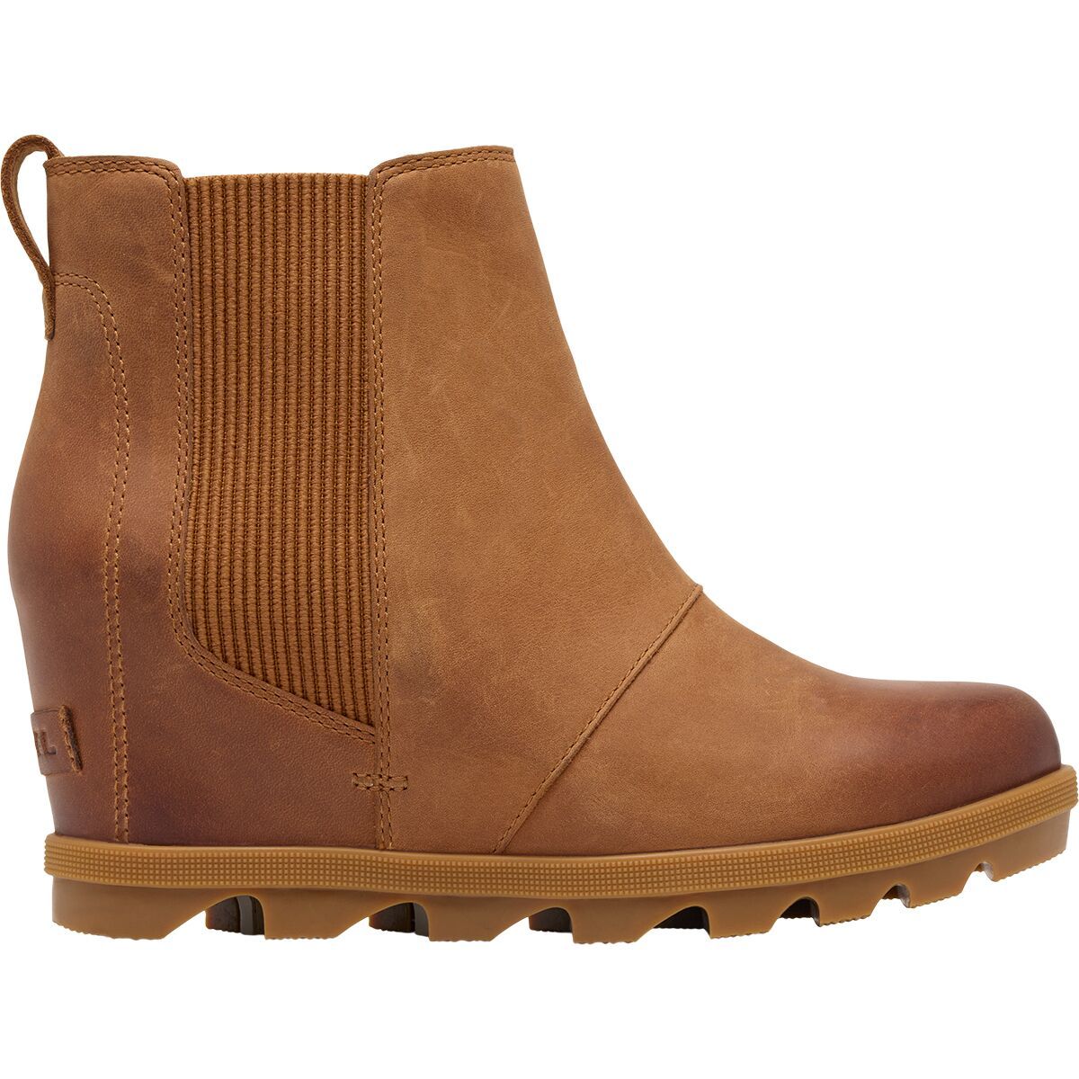 Image of SOREL Joan Rhapsody Chelsea Wedge Boot - Women's Velvet Tan/Gum 2, 7.0