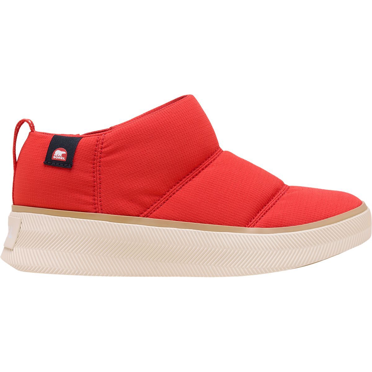 Image of SOREL Out N About IV Mini Puffy Boot - Women's Bright Red/Honey White, 7.0