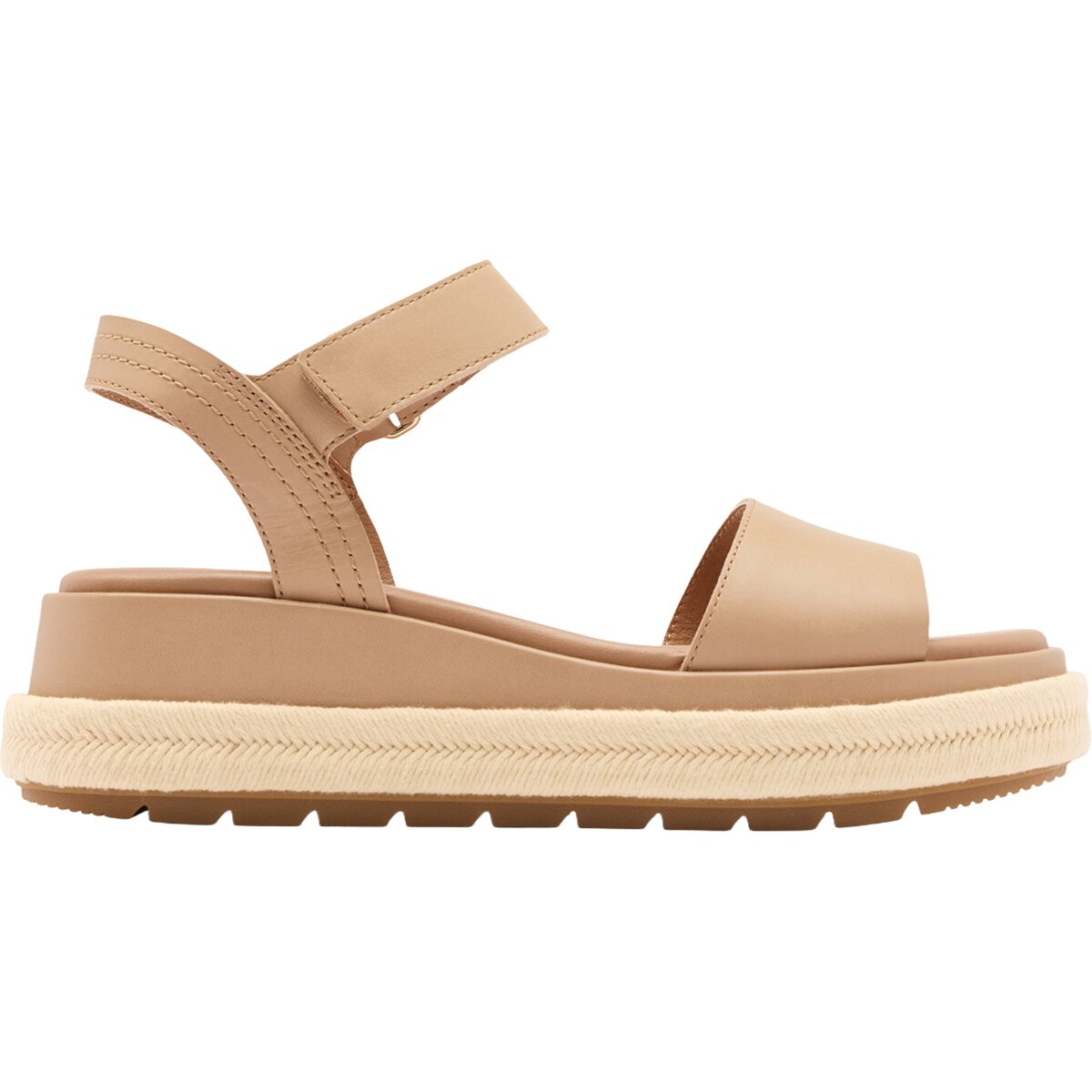 Image of SOREL Sunpeak Platform Sandal - Women's Honest Beige/Chalk, 7.0
