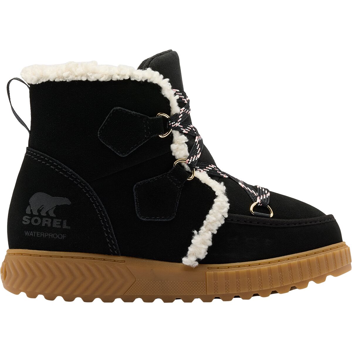 Image of SOREL Ona Ave Alpine WP Boot - Little Kids' Black/Gum 2, 3.0